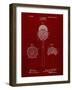 PP975-Burgundy Ophthalmoscope Patent Poster-Cole Borders-Framed Giclee Print