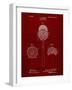 PP975-Burgundy Ophthalmoscope Patent Poster-Cole Borders-Framed Giclee Print