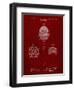 PP975-Burgundy Ophthalmoscope Patent Poster-Cole Borders-Framed Giclee Print