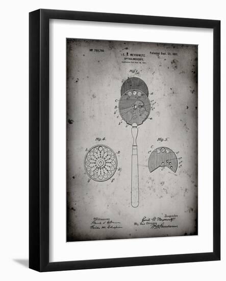 PP975-Faded Grey Ophthalmoscope Patent Poster-Cole Borders-Framed Giclee Print