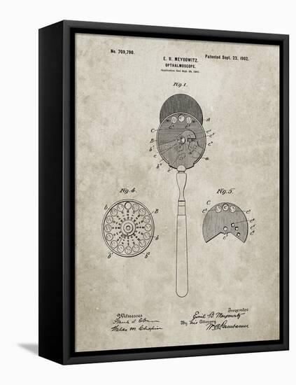 PP975-Sandstone Ophthalmoscope Patent Poster-Cole Borders-Framed Stretched Canvas