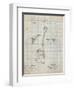 PP976-Antique Grid Parchment Original Shovel Patent 1885 Patent Poster-Cole Borders-Framed Giclee Print