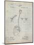 PP976-Antique Grid Parchment Original Shovel Patent 1885 Patent Poster-Cole Borders-Mounted Giclee Print