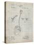 PP976-Antique Grid Parchment Original Shovel Patent 1885 Patent Poster-Cole Borders-Stretched Canvas