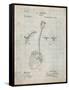 PP976-Antique Grid Parchment Original Shovel Patent 1885 Patent Poster-Cole Borders-Framed Stretched Canvas