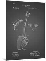 PP976-Black Grid Original Shovel Patent 1885 Patent Poster-Cole Borders-Mounted Premium Giclee Print