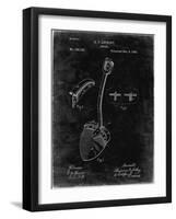 PP976-Black Grunge Original Shovel Patent 1885 Patent Poster-Cole Borders-Framed Giclee Print