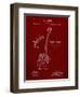 PP976-Burgundy Original Shovel Patent 1885 Patent Poster-Cole Borders-Framed Giclee Print