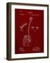 PP976-Burgundy Original Shovel Patent 1885 Patent Poster-Cole Borders-Framed Giclee Print