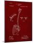 PP976-Burgundy Original Shovel Patent 1885 Patent Poster-Cole Borders-Mounted Art Print