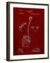 PP976-Burgundy Original Shovel Patent 1885 Patent Poster-Cole Borders-Framed Giclee Print