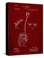 PP976-Burgundy Original Shovel Patent 1885 Patent Poster-Cole Borders-Stretched Canvas