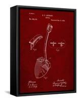 PP976-Burgundy Original Shovel Patent 1885 Patent Poster-Cole Borders-Framed Stretched Canvas