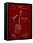 PP976-Burgundy Original Shovel Patent 1885 Patent Poster-Cole Borders-Framed Stretched Canvas