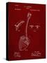 PP976-Burgundy Original Shovel Patent 1885 Patent Poster-Cole Borders-Stretched Canvas