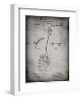 PP976-Faded Grey Original Shovel Patent 1885 Patent Poster-Cole Borders-Framed Giclee Print