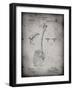 PP976-Faded Grey Original Shovel Patent 1885 Patent Poster-Cole Borders-Framed Giclee Print