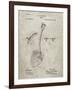 PP976-Sandstone Original Shovel Patent 1885 Patent Poster-Cole Borders-Framed Giclee Print