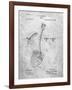 PP976-Slate Original Shovel Patent 1885 Patent Poster-Cole Borders-Framed Giclee Print