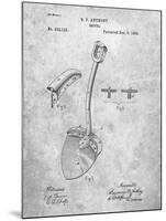 PP976-Slate Original Shovel Patent 1885 Patent Poster-Cole Borders-Mounted Giclee Print