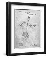 PP976-Slate Original Shovel Patent 1885 Patent Poster-Cole Borders-Framed Giclee Print