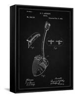 PP976-Vintage Black Original Shovel Patent 1885 Patent Poster-Cole Borders-Framed Stretched Canvas