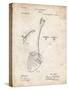 PP976-Vintage Parchment Original Shovel Patent 1885 Patent Poster-Cole Borders-Stretched Canvas