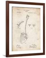 PP976-Vintage Parchment Original Shovel Patent 1885 Patent Poster-Cole Borders-Framed Giclee Print