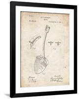 PP976-Vintage Parchment Original Shovel Patent 1885 Patent Poster-Cole Borders-Framed Giclee Print