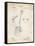 PP976-Vintage Parchment Original Shovel Patent 1885 Patent Poster-Cole Borders-Framed Stretched Canvas