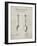 PP977-Antique Grid Parchment Osiris Sterling Flatware Spoon Patent Poster-Cole Borders-Framed Giclee Print