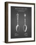 PP977-Black Grid Osiris Sterling Flatware Spoon Patent Poster-Cole Borders-Framed Giclee Print