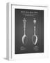 PP977-Black Grid Osiris Sterling Flatware Spoon Patent Poster-Cole Borders-Framed Giclee Print