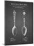 PP977-Black Grid Osiris Sterling Flatware Spoon Patent Poster-Cole Borders-Mounted Giclee Print