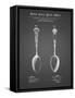 PP977-Black Grid Osiris Sterling Flatware Spoon Patent Poster-Cole Borders-Framed Stretched Canvas