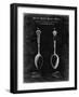 PP977-Black Grunge Osiris Sterling Flatware Spoon Patent Poster-Cole Borders-Framed Giclee Print