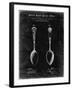 PP977-Black Grunge Osiris Sterling Flatware Spoon Patent Poster-Cole Borders-Framed Giclee Print