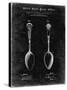 PP977-Black Grunge Osiris Sterling Flatware Spoon Patent Poster-Cole Borders-Stretched Canvas