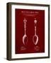 PP977-Burgundy Osiris Sterling Flatware Spoon Patent Poster-Cole Borders-Framed Giclee Print