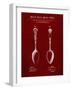 PP977-Burgundy Osiris Sterling Flatware Spoon Patent Poster-Cole Borders-Framed Giclee Print