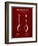 PP977-Burgundy Osiris Sterling Flatware Spoon Patent Poster-Cole Borders-Framed Giclee Print