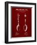 PP977-Burgundy Osiris Sterling Flatware Spoon Patent Poster-Cole Borders-Framed Giclee Print