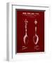 PP977-Burgundy Osiris Sterling Flatware Spoon Patent Poster-Cole Borders-Framed Giclee Print