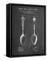 PP977-Chalkboard Osiris Sterling Flatware Spoon Patent Poster-Cole Borders-Framed Stretched Canvas