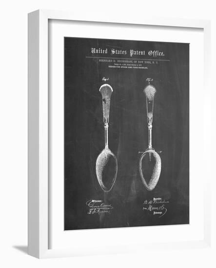 PP977-Chalkboard Osiris Sterling Flatware Spoon Patent Poster-Cole Borders-Framed Giclee Print