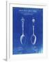 PP977-Faded Blueprint Osiris Sterling Flatware Spoon Patent Poster-Cole Borders-Framed Giclee Print