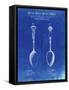 PP977-Faded Blueprint Osiris Sterling Flatware Spoon Patent Poster-Cole Borders-Framed Stretched Canvas