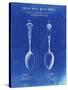 PP977-Faded Blueprint Osiris Sterling Flatware Spoon Patent Poster-Cole Borders-Stretched Canvas