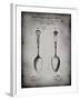 PP977-Faded Grey Osiris Sterling Flatware Spoon Patent Poster-Cole Borders-Framed Giclee Print