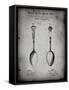 PP977-Faded Grey Osiris Sterling Flatware Spoon Patent Poster-Cole Borders-Framed Stretched Canvas